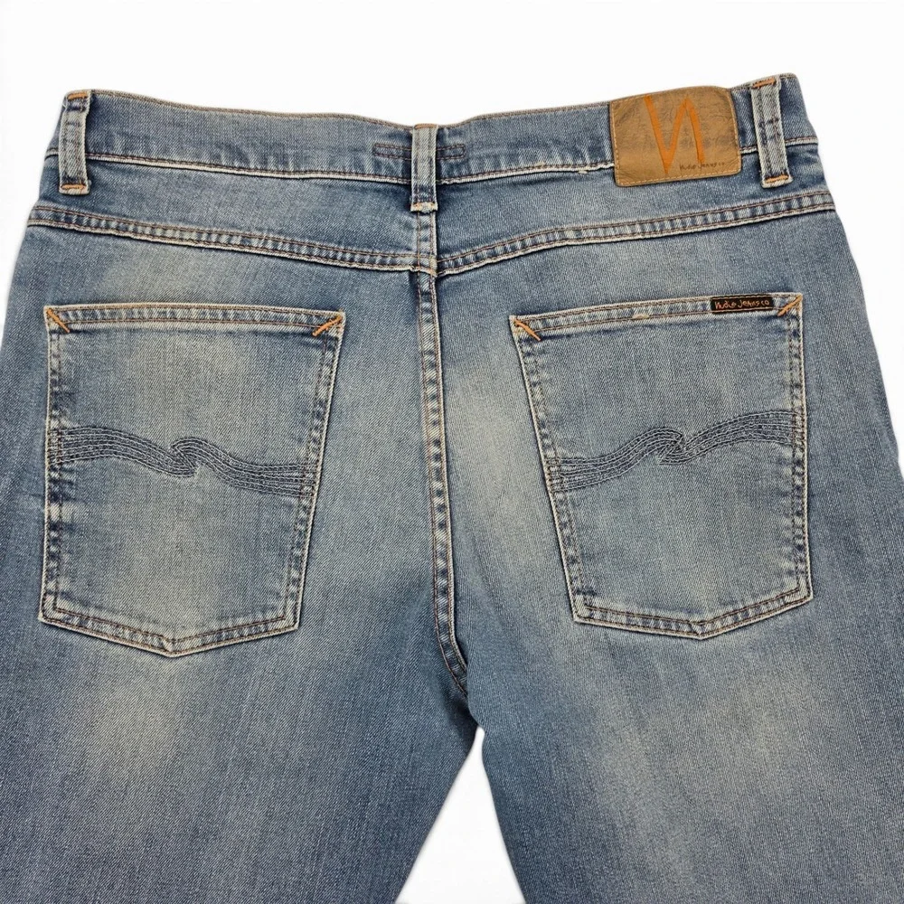 Nudie Jeans Lean Dean 34x32 Slim Taper Stretch Jeans‎ Scandinavian Minimalist
